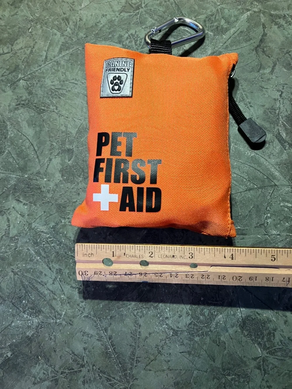 Orange Pet First Aid Kit with Carabiner